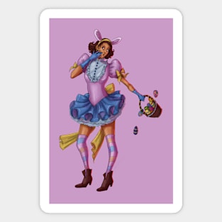 Clumsy pinup with Easter eggs Magnet